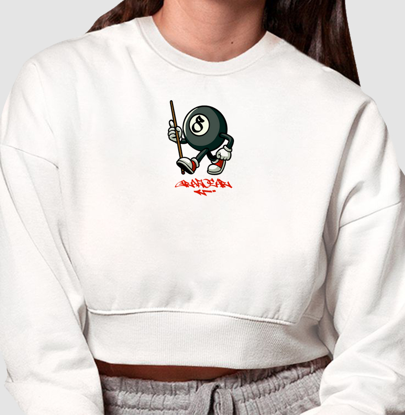 Moletom Cropped Lucky 8