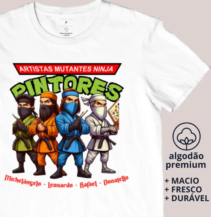 Camiseta Artistas Pintores Ninja 