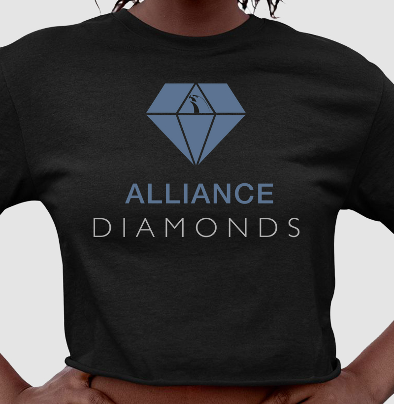 Cropped Alliance Diamonds - Logo Azul I Preto