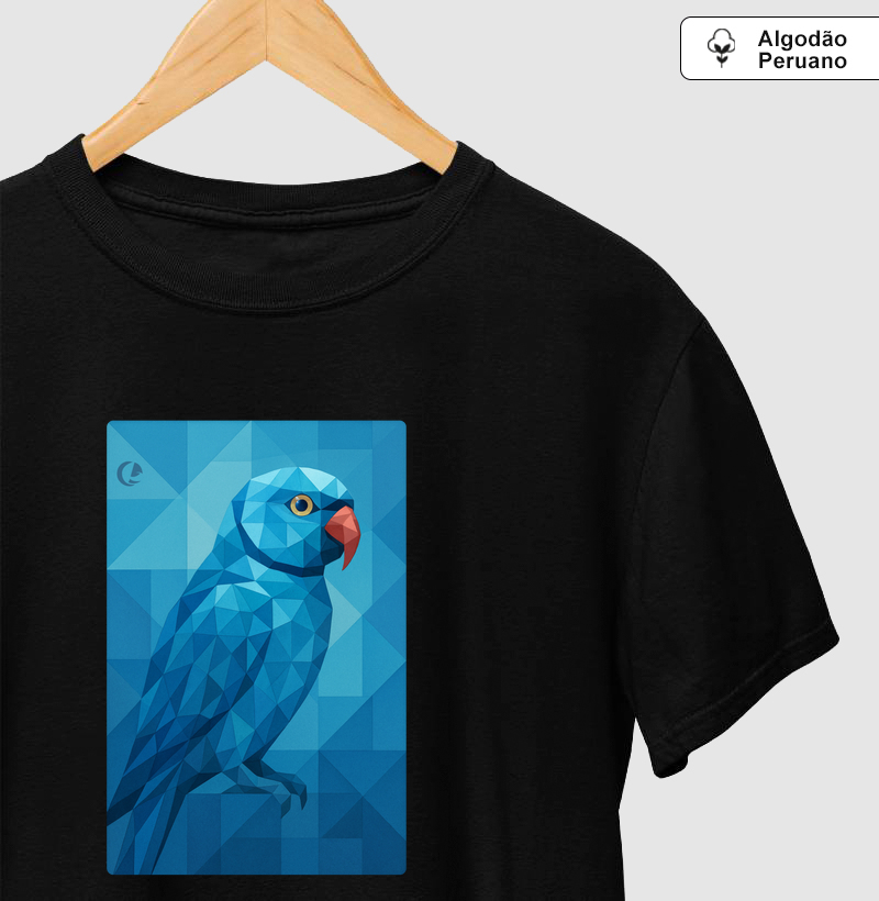 Camiseta Algodão Peruano - Ringneck Geométrico 
