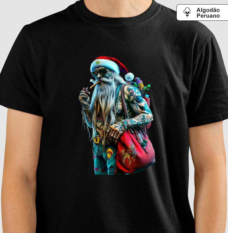 Camiseta Algodão Peruano Santa Street – 420 Edition