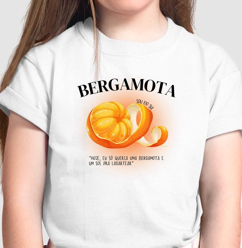 CAMISETA INFANTIL BERGAMOTA E LAGARTEAR