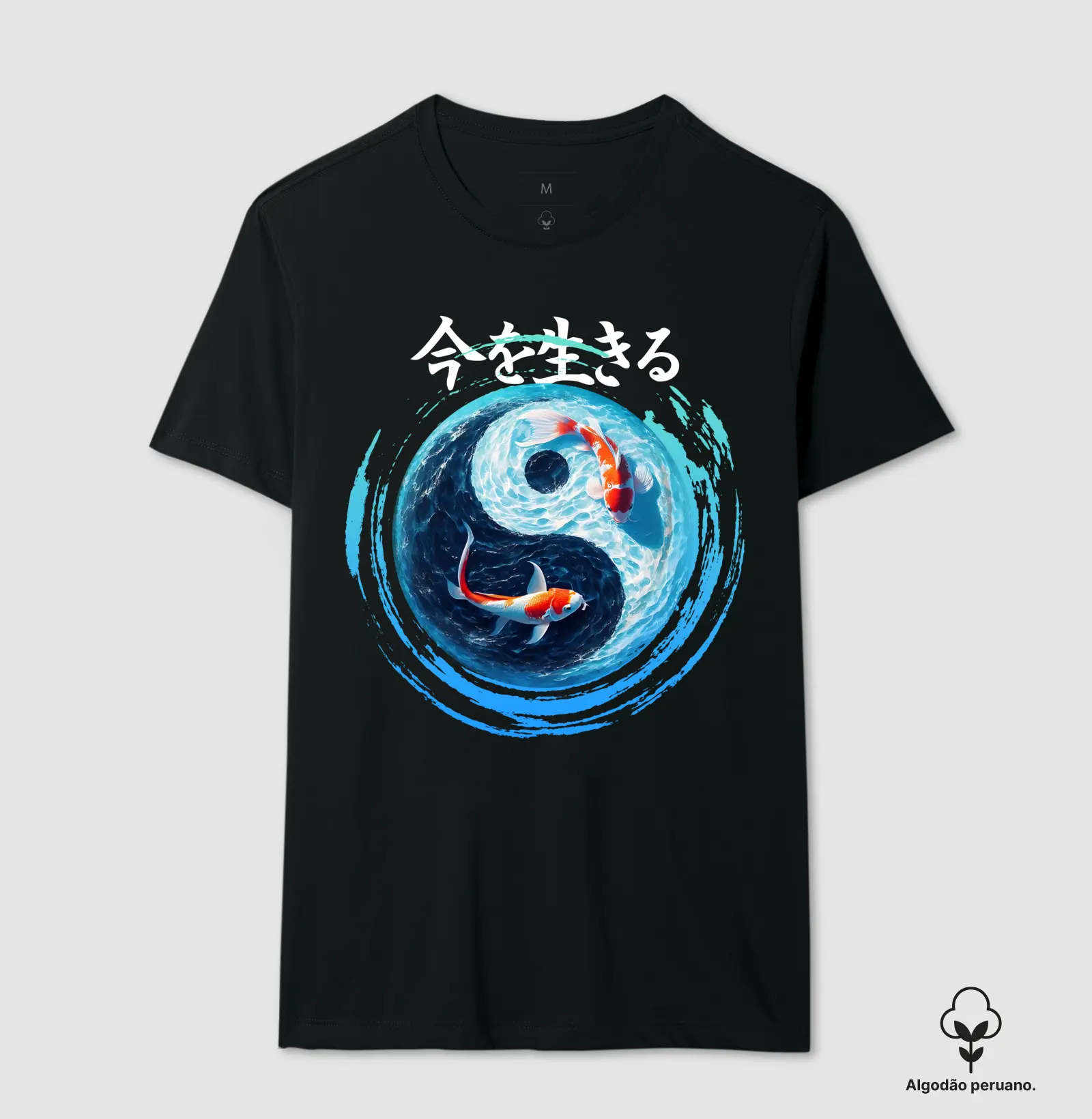 Yin Yang Koi ALGODÃO PERUANO