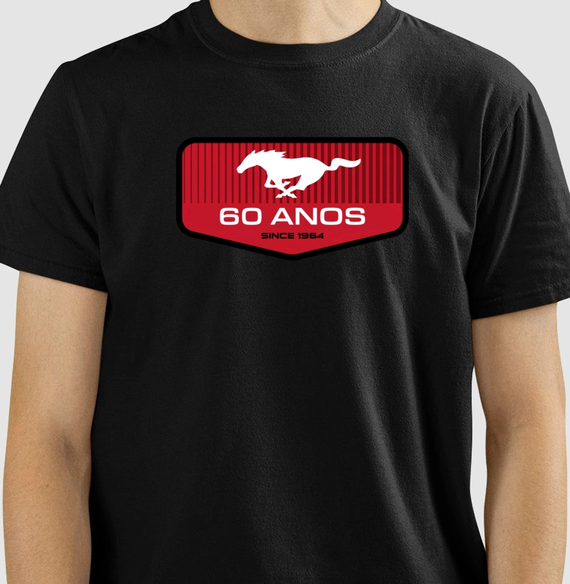 Camiseta Mustang 60 anos EDIÇÃO LIMITADA