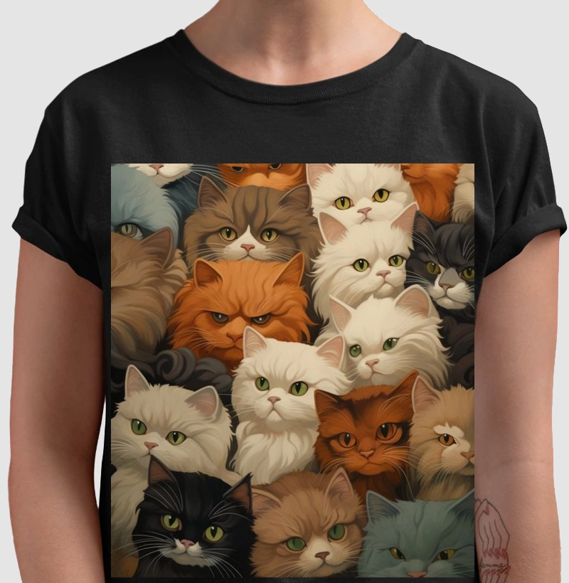T-SHIRT LOTS OF CATS