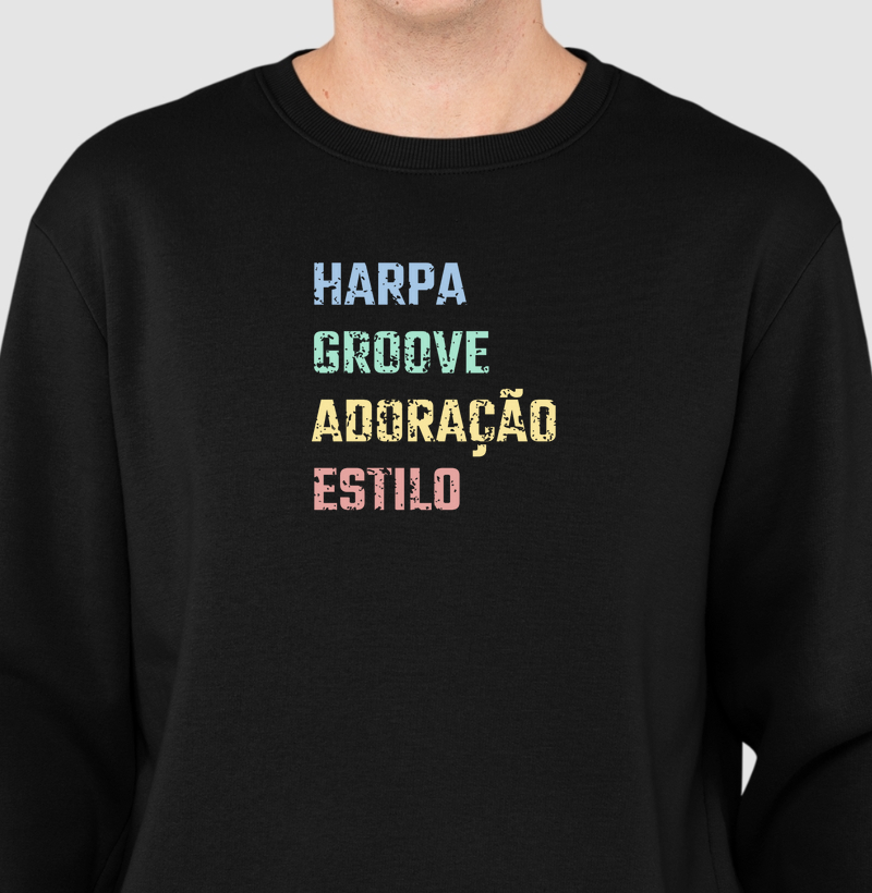 Camisa "Harpa, Groove, adoração, estilo"