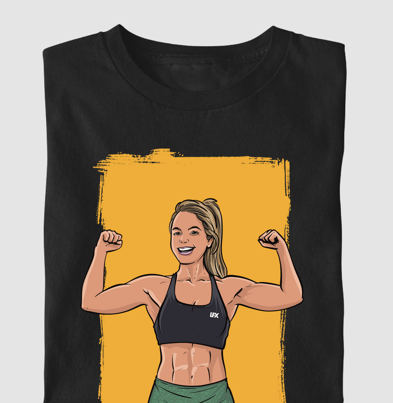 Mulher fazendo Double Biceps V01
