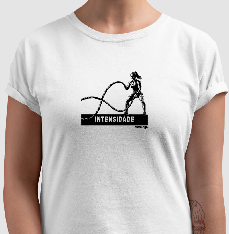 Camiseta Feminina CrossFit Intensidade com Corda – Na Manga