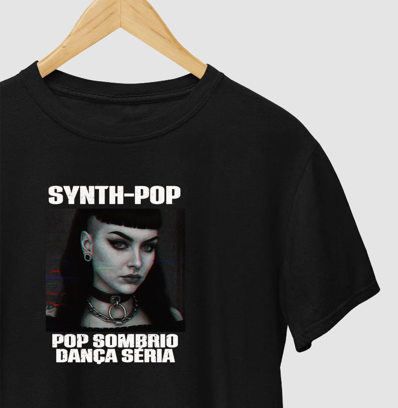 Camiseta Synth-Pop Sombrio