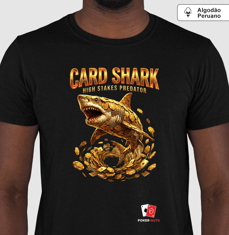 Camiseta Algodão Peruano Card Shark High Stakes Predator