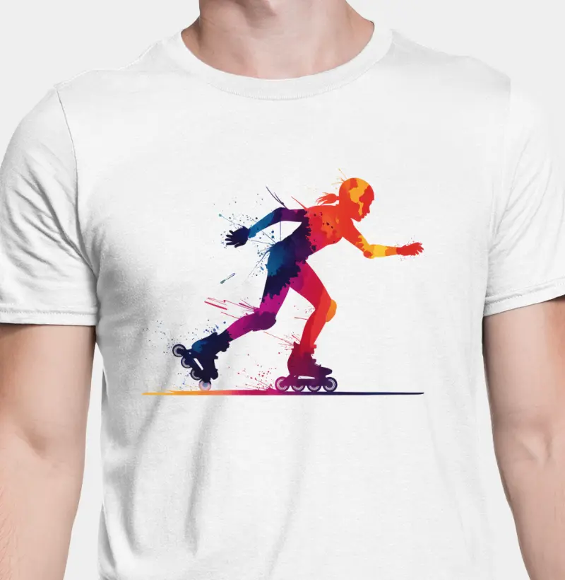 Patinadora em Aquarela - Inline