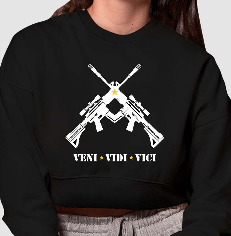 VENI VIDI VICI/ Cropped Moletom
