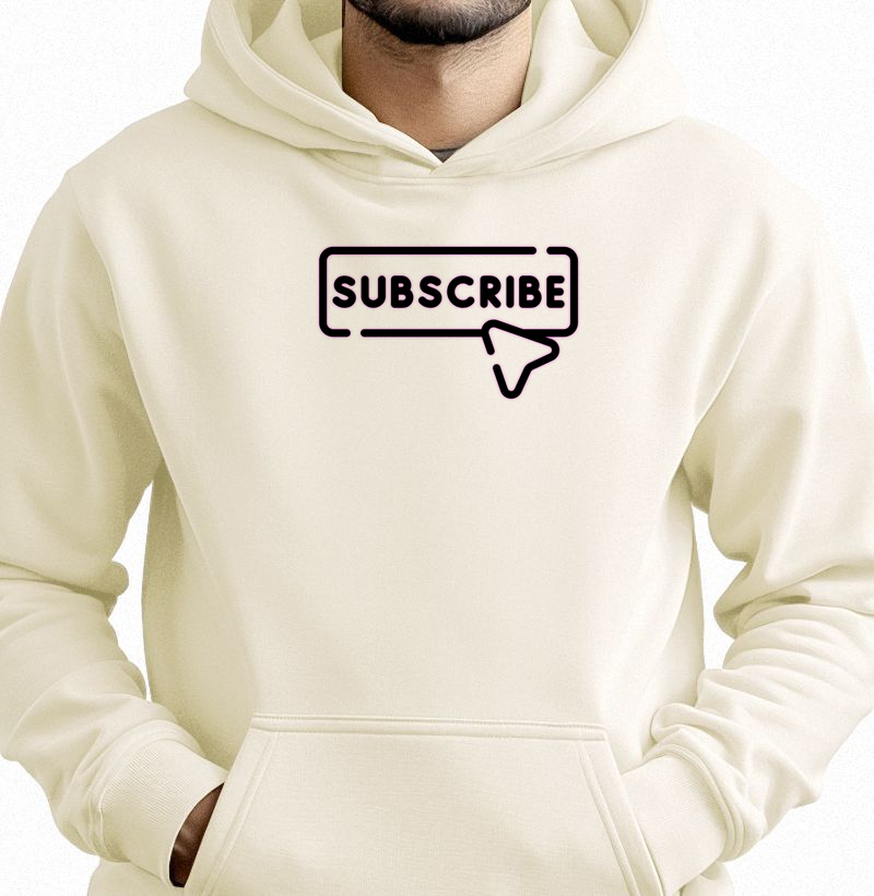 Moletom Slim com Bolso “Subscribe”