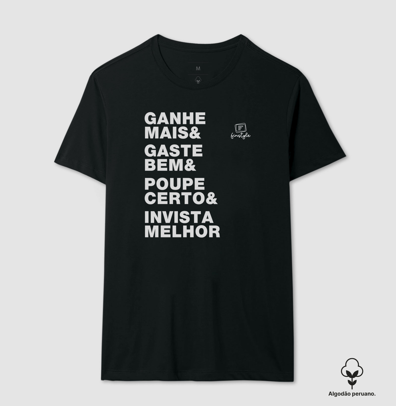 Ganhe mais e Gaste bem e Poupe certo e Invista melhor | letras cinza claro
