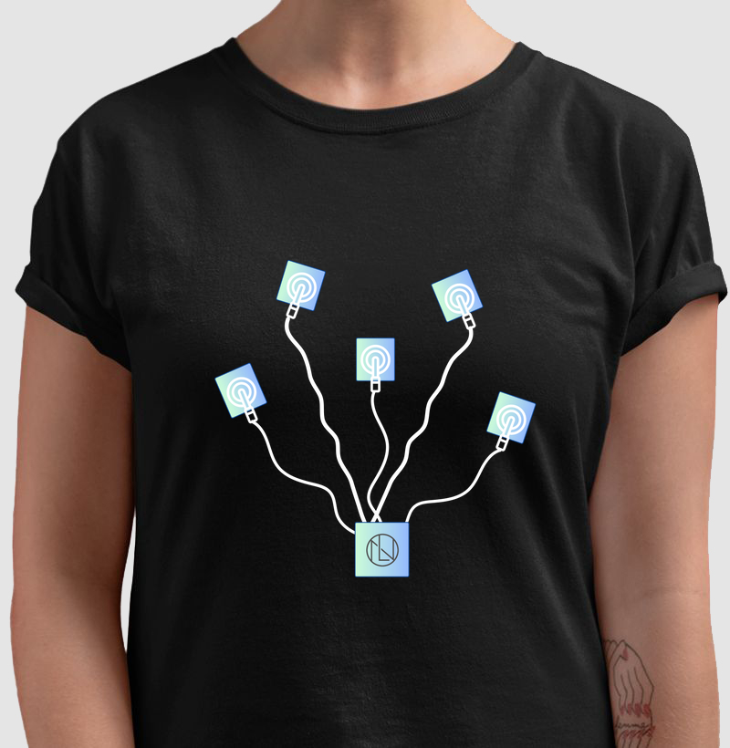 Camiseta Divertida Eletrodos ECG