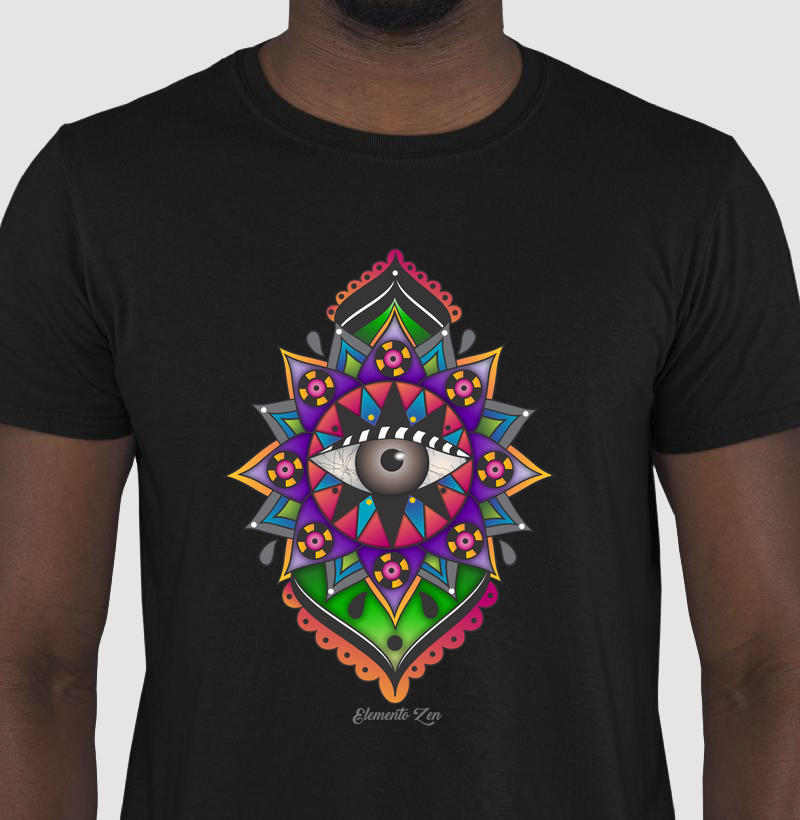 Camiseta Elemento Zen Mandala Gray