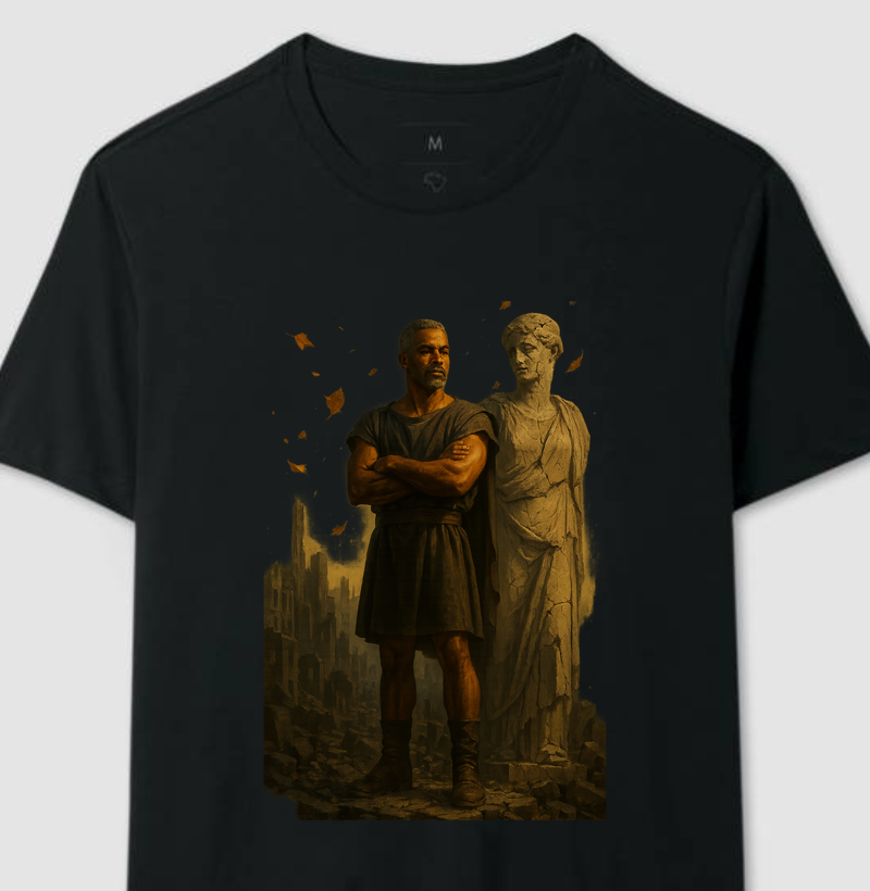 Camiseta "Silêncio e Força" – O Peso do Que Não Se Diz