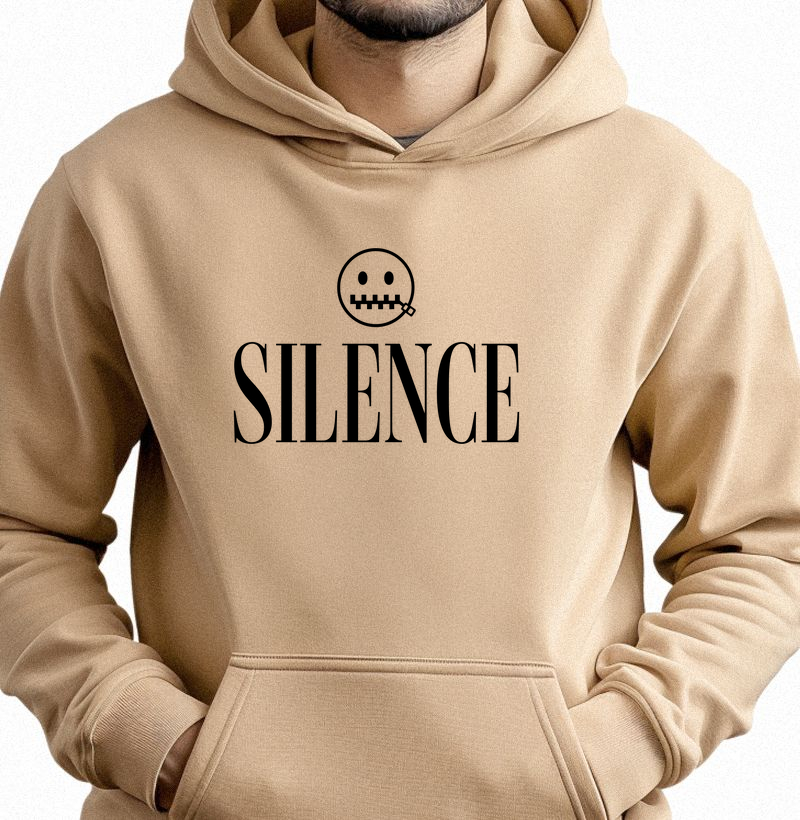 Silence: Moletom com Bolso - O Minimalismo que Fala por Si Mesmo