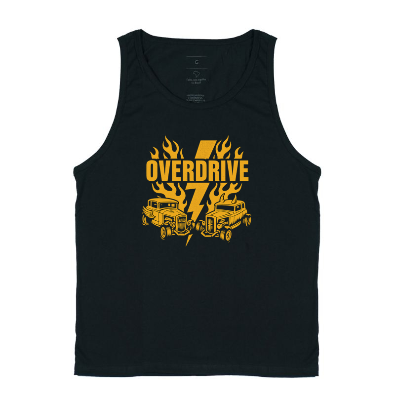 Camiseta Overdrive Hot Rods - Carros Clássicos e Chamas Retrô