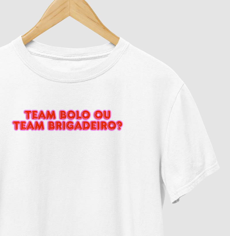 T-shirt bolo ou brigadeiro?