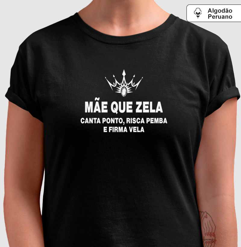 Mãe Que Zela, Canta Ponto, Risca Pemba e Firma Vela - Algodão Peruano