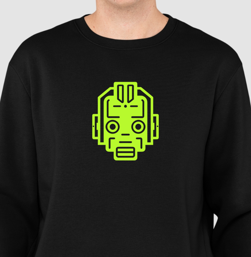 Robo Neon: Moletom Slim - Estilo Futurista em Alta Definição