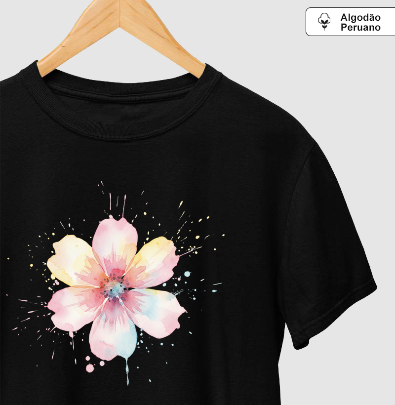 Flor Abstrata em Aquarela