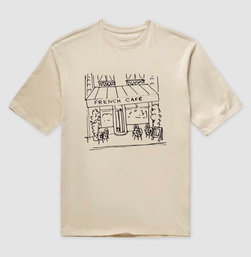 Camiseta Oversized French Café Black