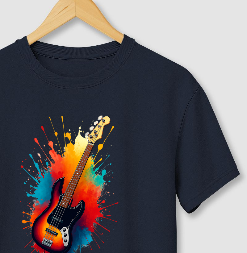 Camiseta para Baixista – Fé, Groove e Estilo