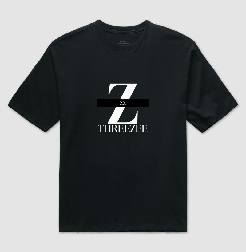Camiseta Oversized ThreeZee / Preta