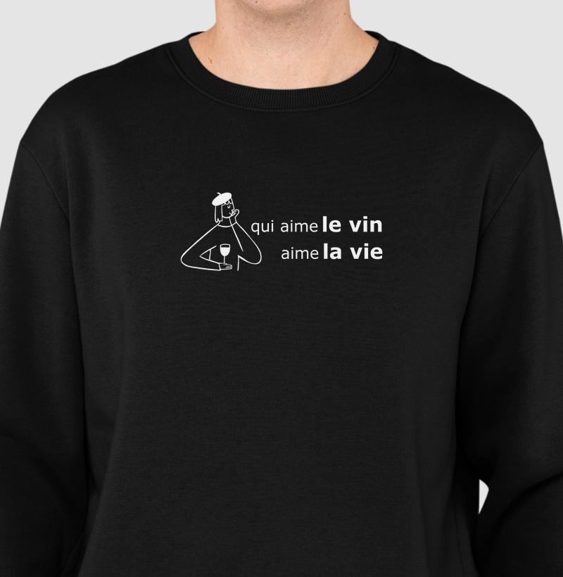 Qui ame le vin. ame la vie - Homme