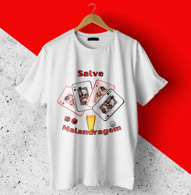 camiseta 100% Algodão - Salve a Malandragem
