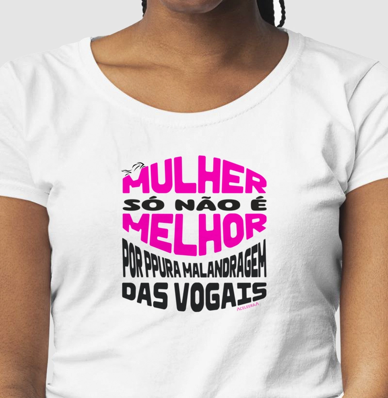 MULHER MELHOR - BCO - FUNFO PTO E ROSA - FEM