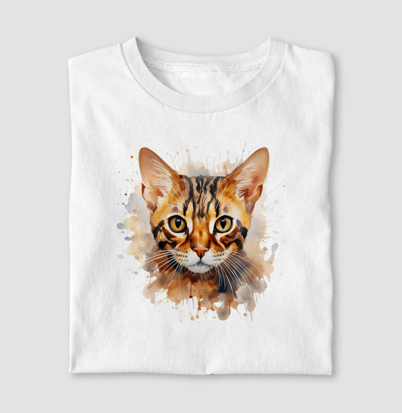 Gato de Bengala aquarela