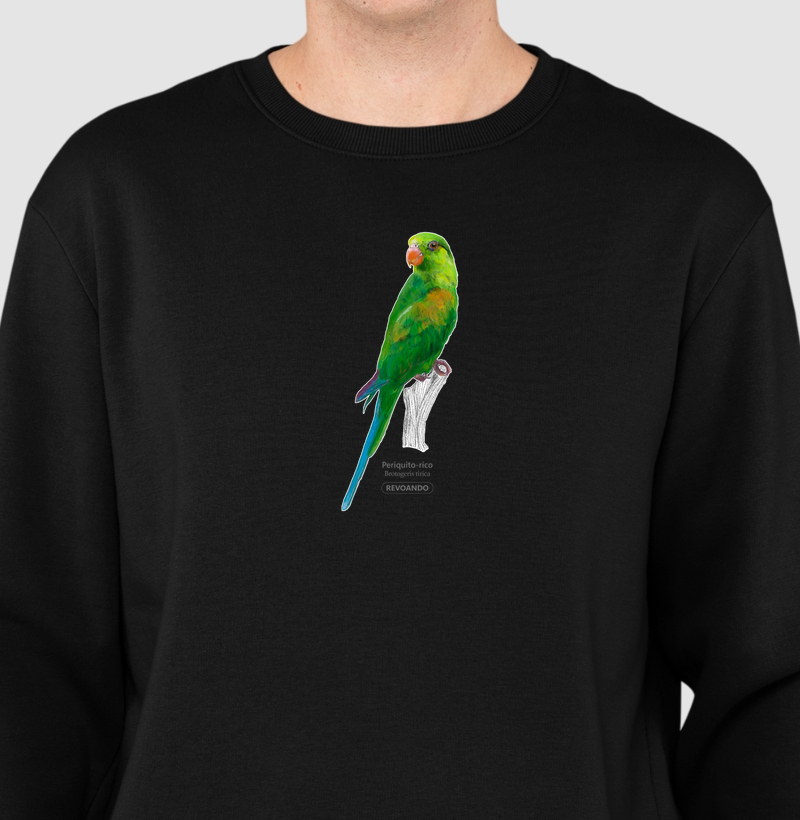 Aves do Brasil - Periquito-rico - Moletom