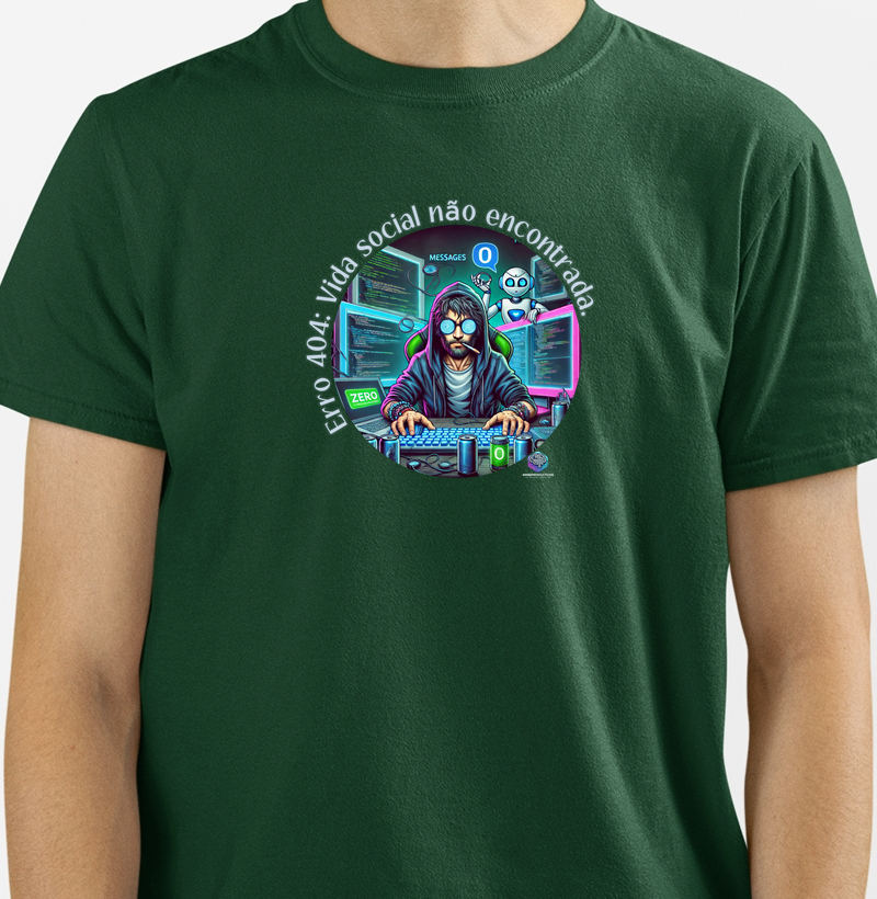 Camiseta Básica Vida Social? MindProductions