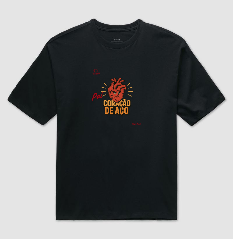 Camiseta Pai Coração de Aço