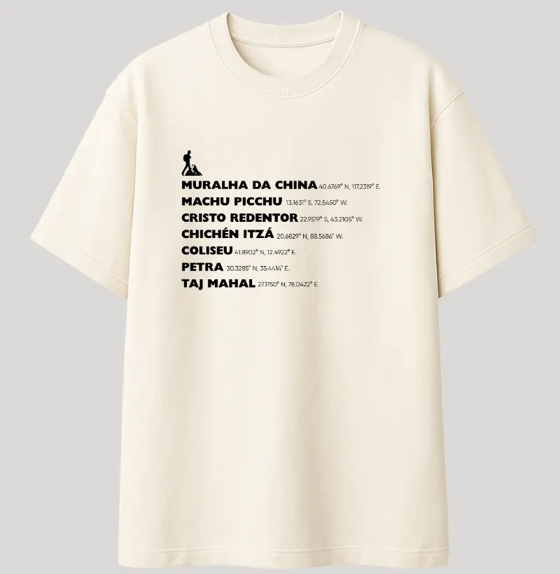 Oversized Bold Maravilhas do Mundo