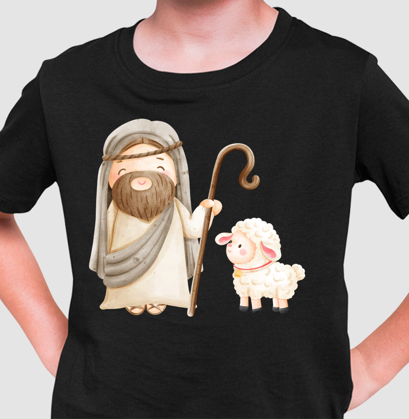 Camiseta Infantil Pastor e Ovelha