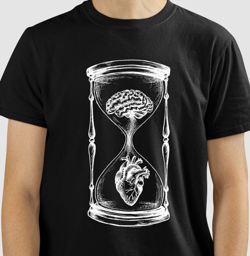 Hourglass brain spilling over heart