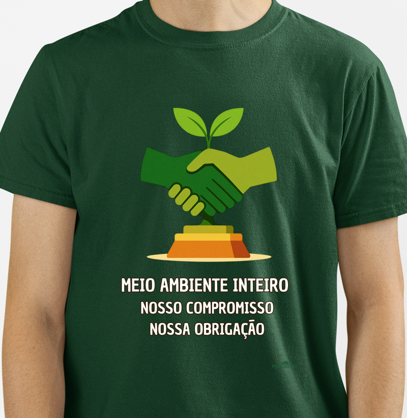 CAMISETA MEIO AMBIENTE É COMPROMISSO