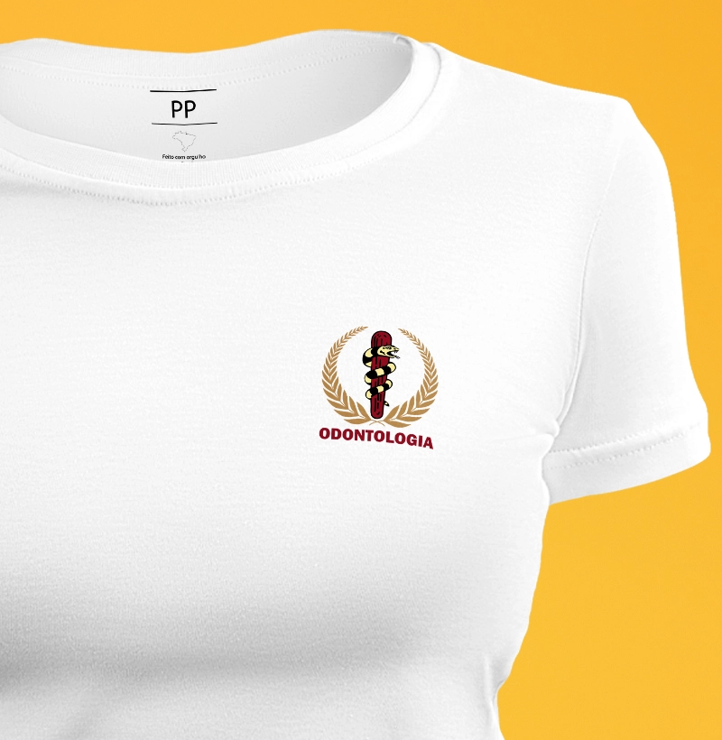 Camiseta Odontologia símbolo no peito - masculina