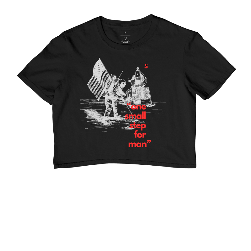 "Um Pequeno Passo para o Homem". Camiseta Supernova Estampada 