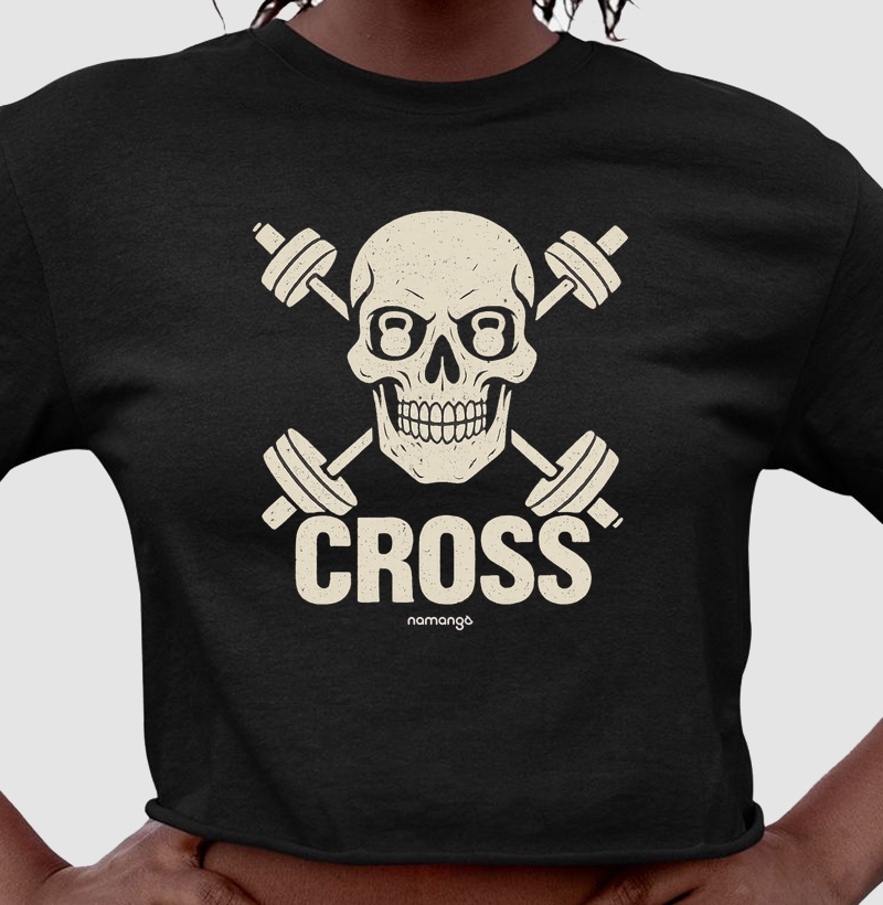 Cropped Cross Skull – Na Manga