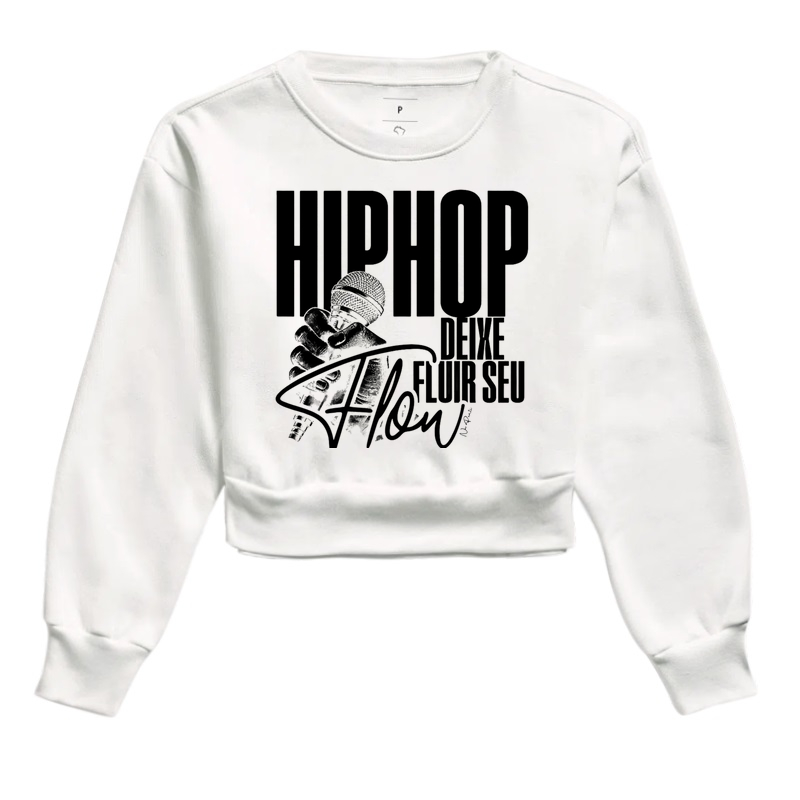 Moletom cropped Flow