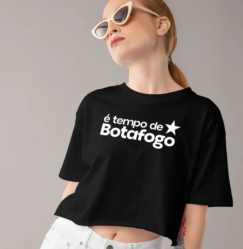 É Tempo de Botafogo! - A Camisa Cropped que Exala a Força da Torcida Feminina!