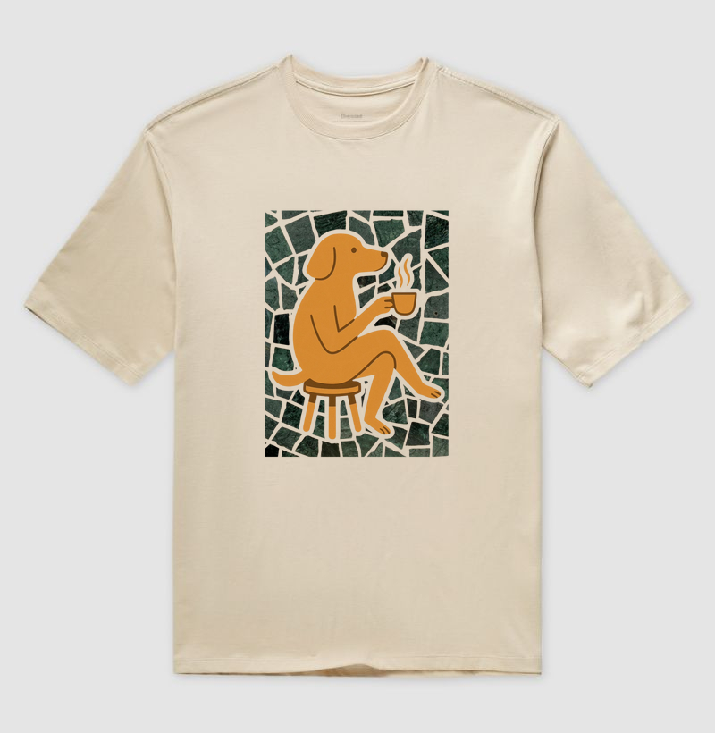 Camiseta Oversized Café Caramelo