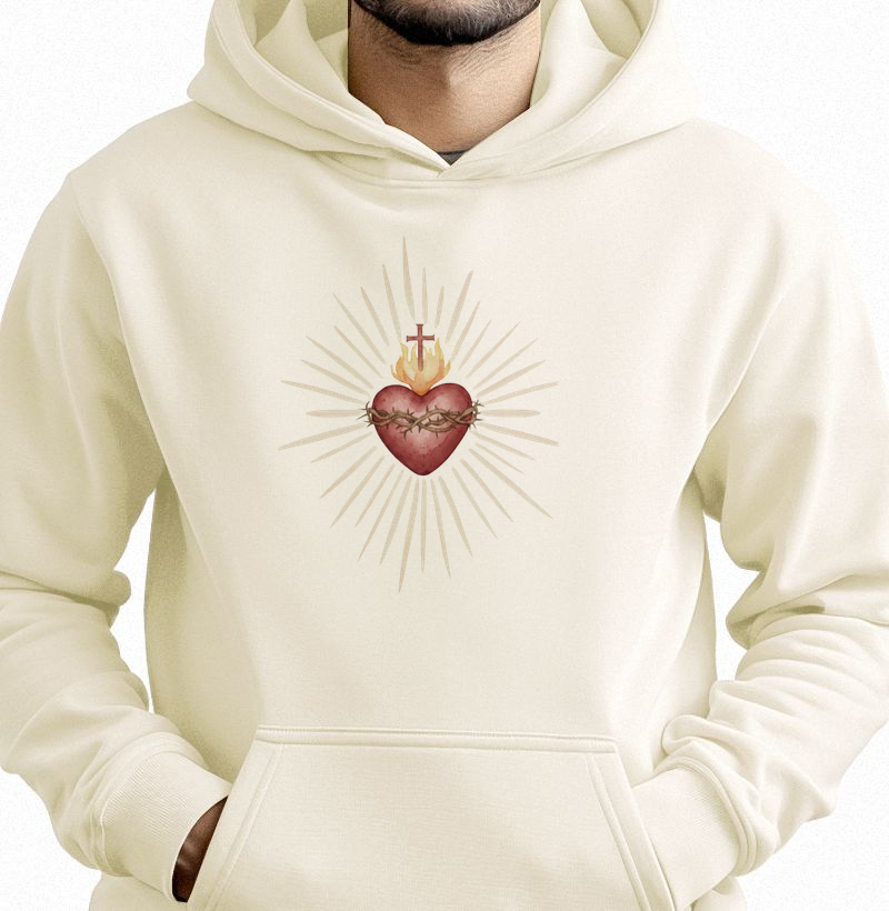Camiseta Sagrado Coração de Jesus Raios