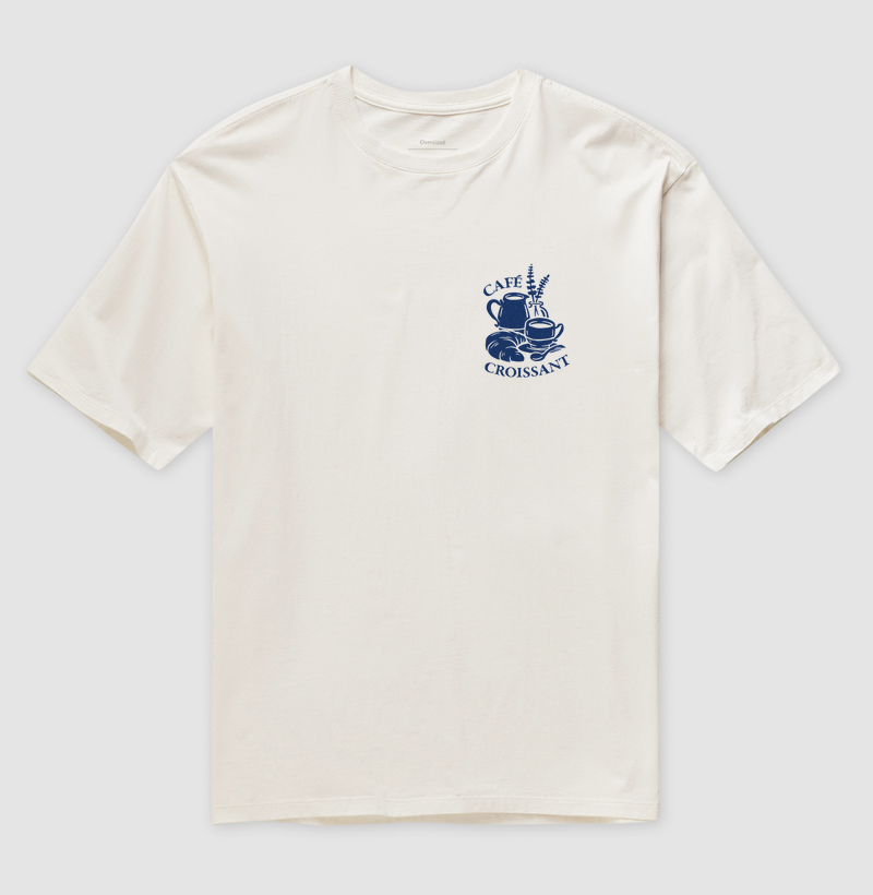 Camiseta Oversized Café Paris Pocket