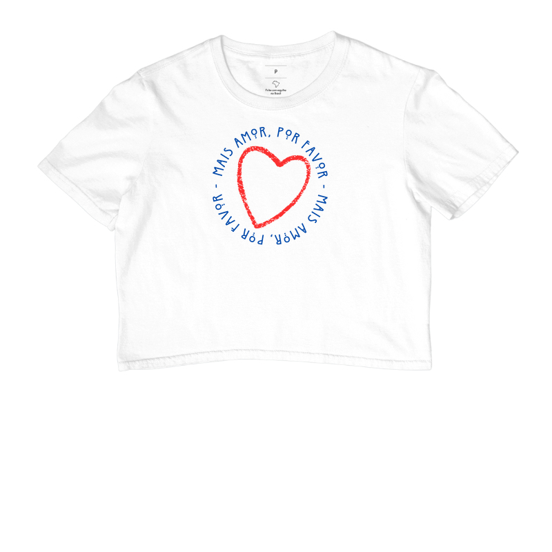 Estampa Coração Mais Amor - Branco Fem.